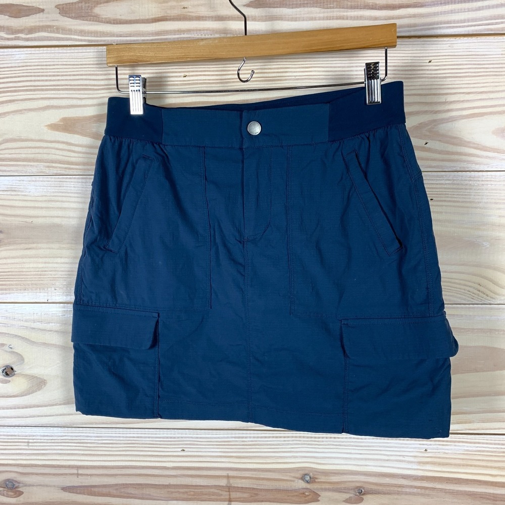 Athleta Skirt Womens 4 Skort Mini Activewear Nylon Blue Athleisure‎ Hiking